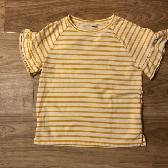 Old Navy yellow and white short sleeve - Picture 3 of 4
